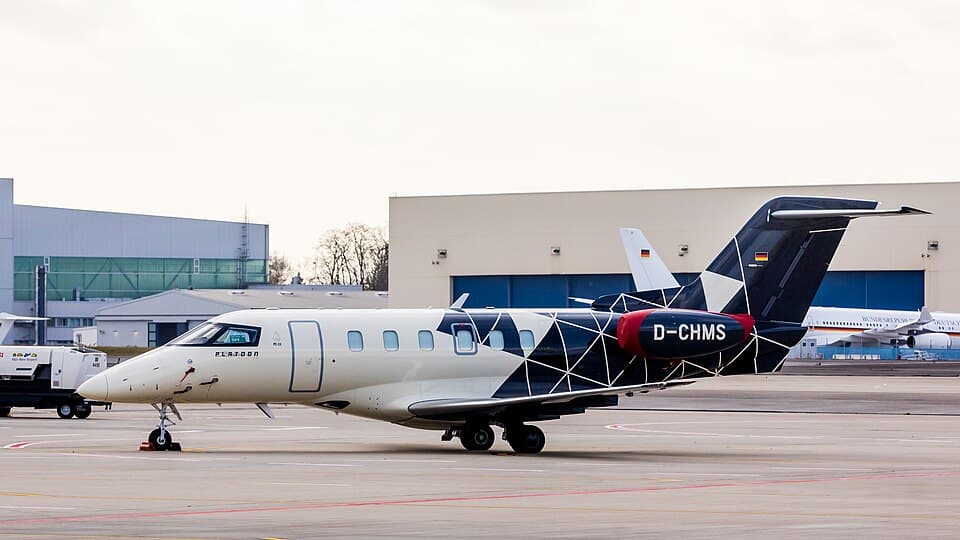 Pilatus PC-24 soukromý lehký tryskáč v letu